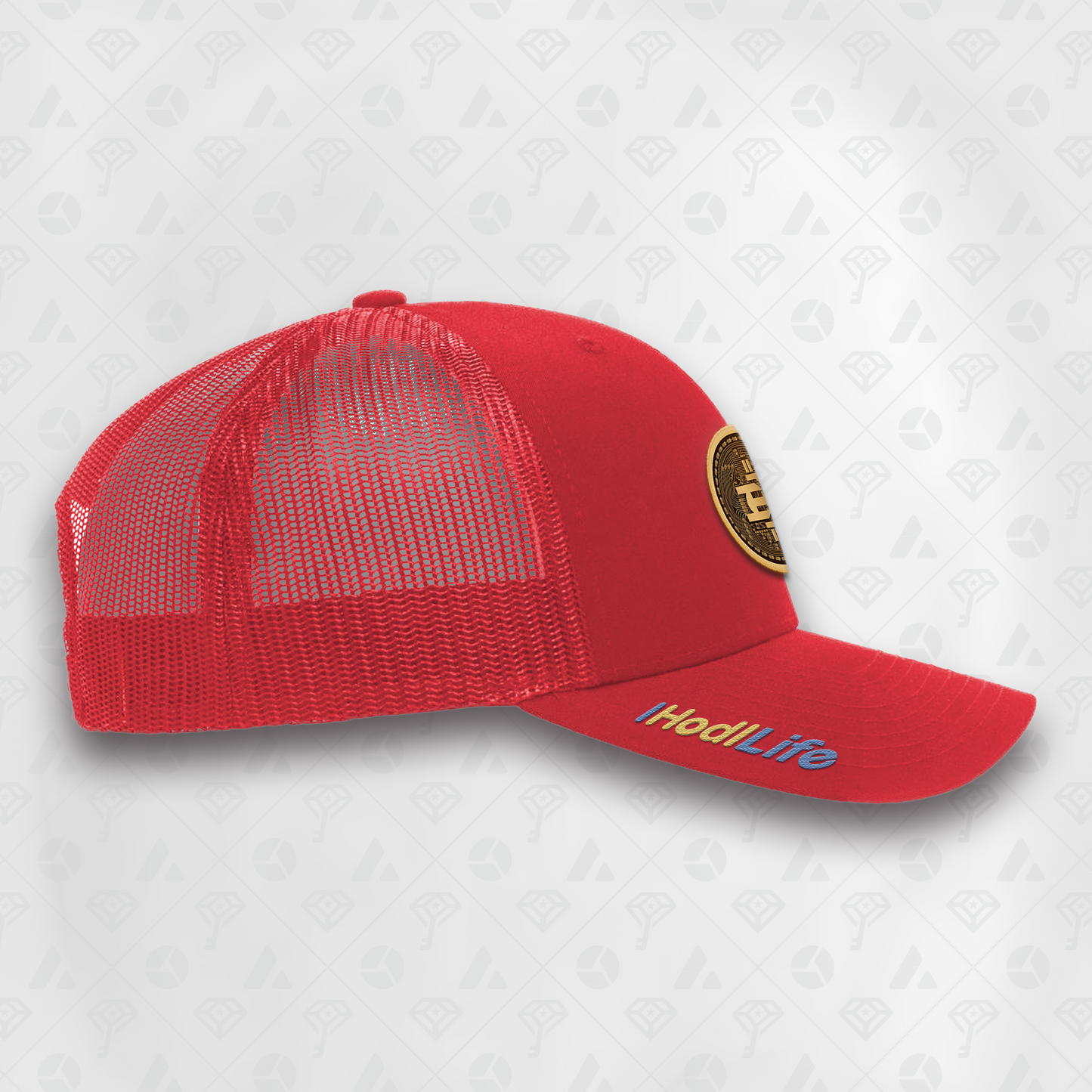 Red, Coin Curved Brim Smart Hat