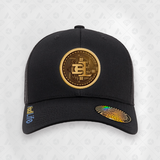 Black, Coin Curved Brim Smart Hat