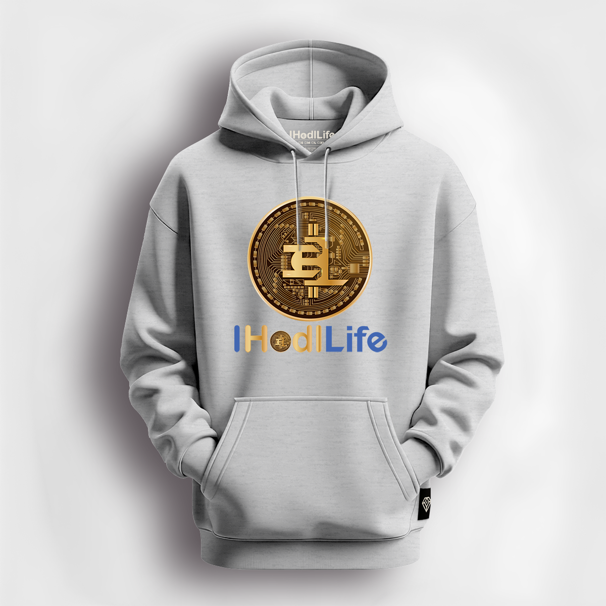 Grey, Full Logo Smart Hoodie