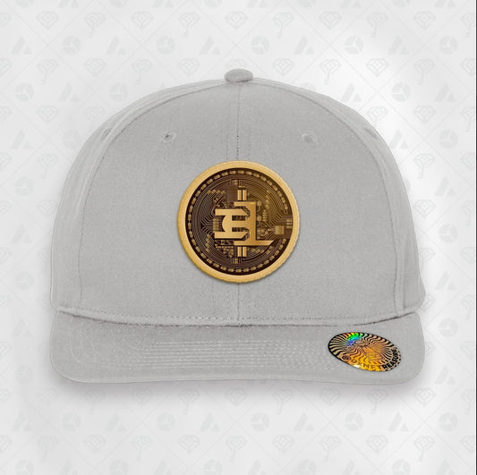 Grey, Coin Flat Brim Smart Hat