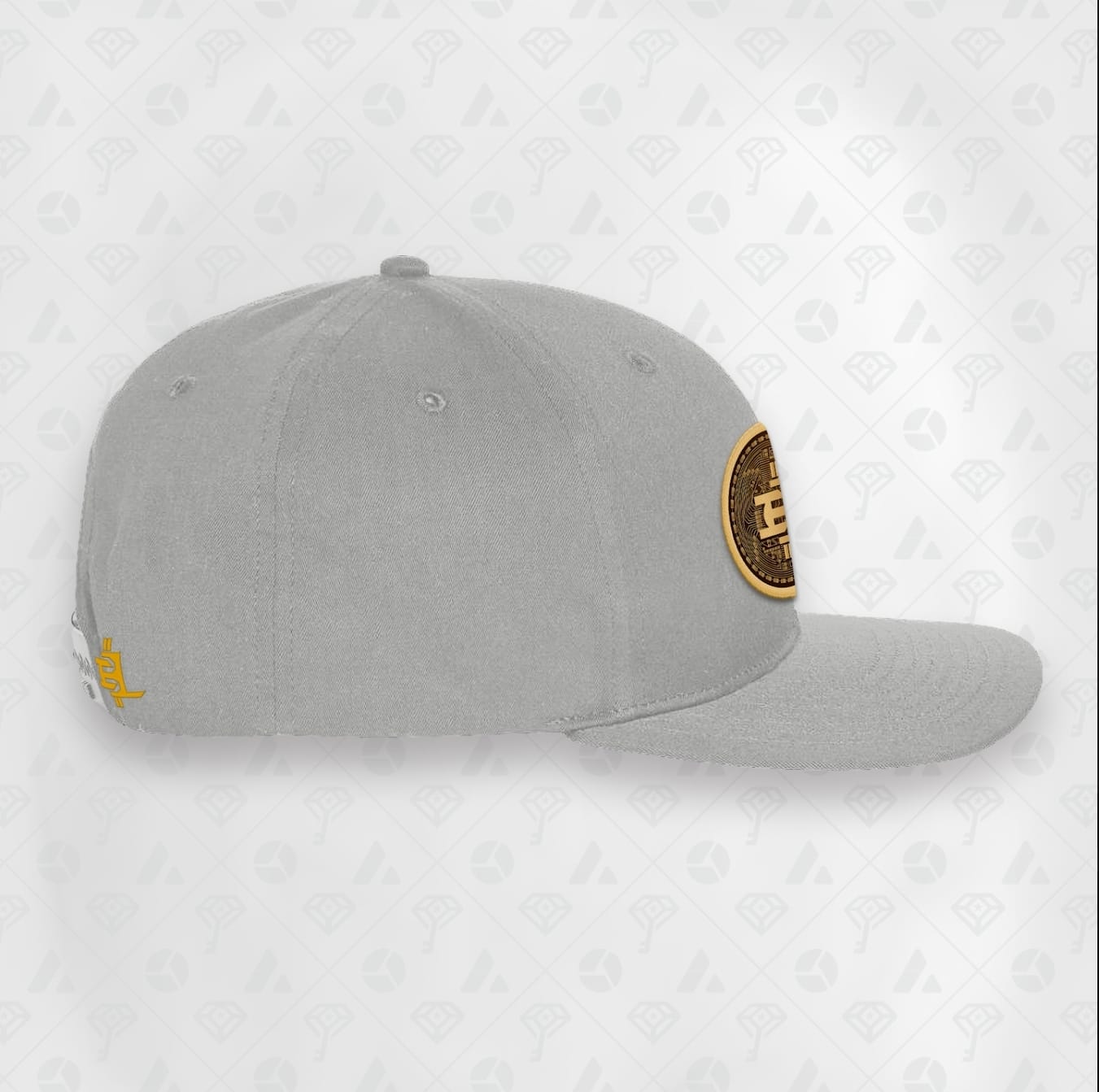 Grey, Coin Flat Brim Smart Hat