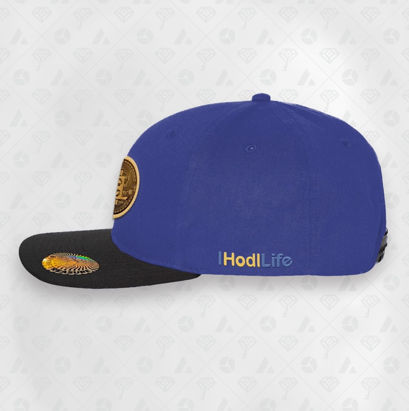 Blue, Coin Flat Brim Smart Hat