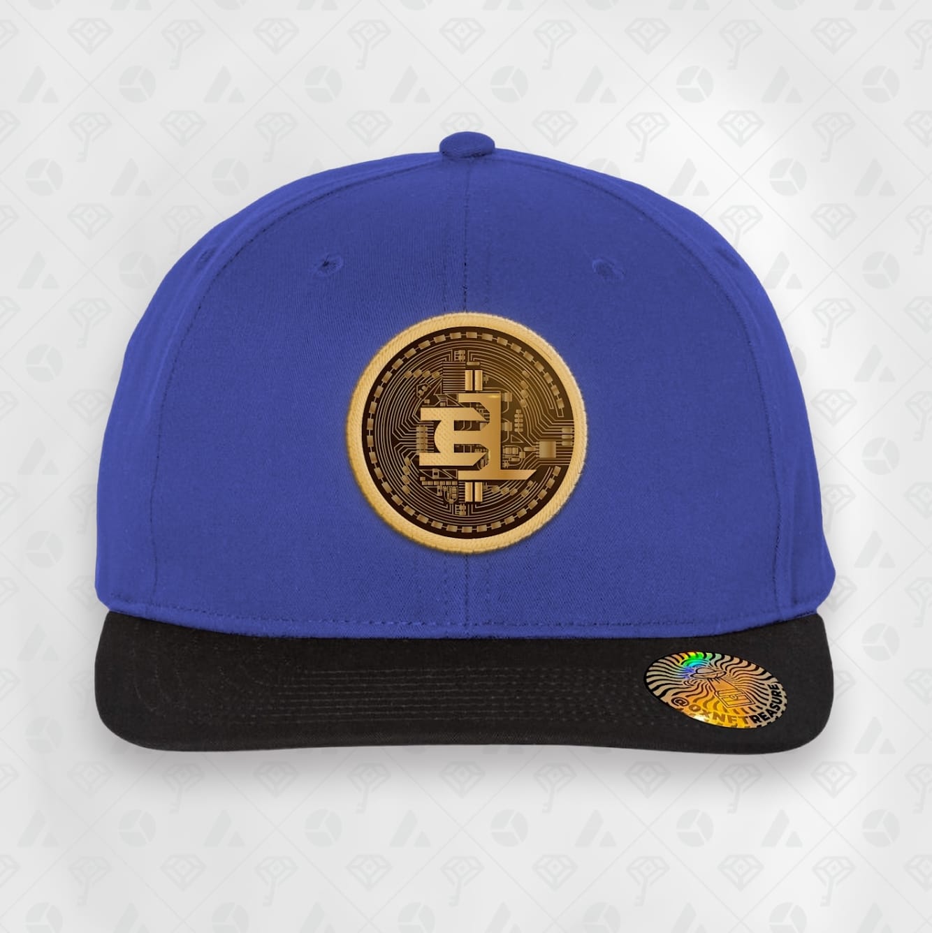 Blue, Coin Flat Brim Smart Hat