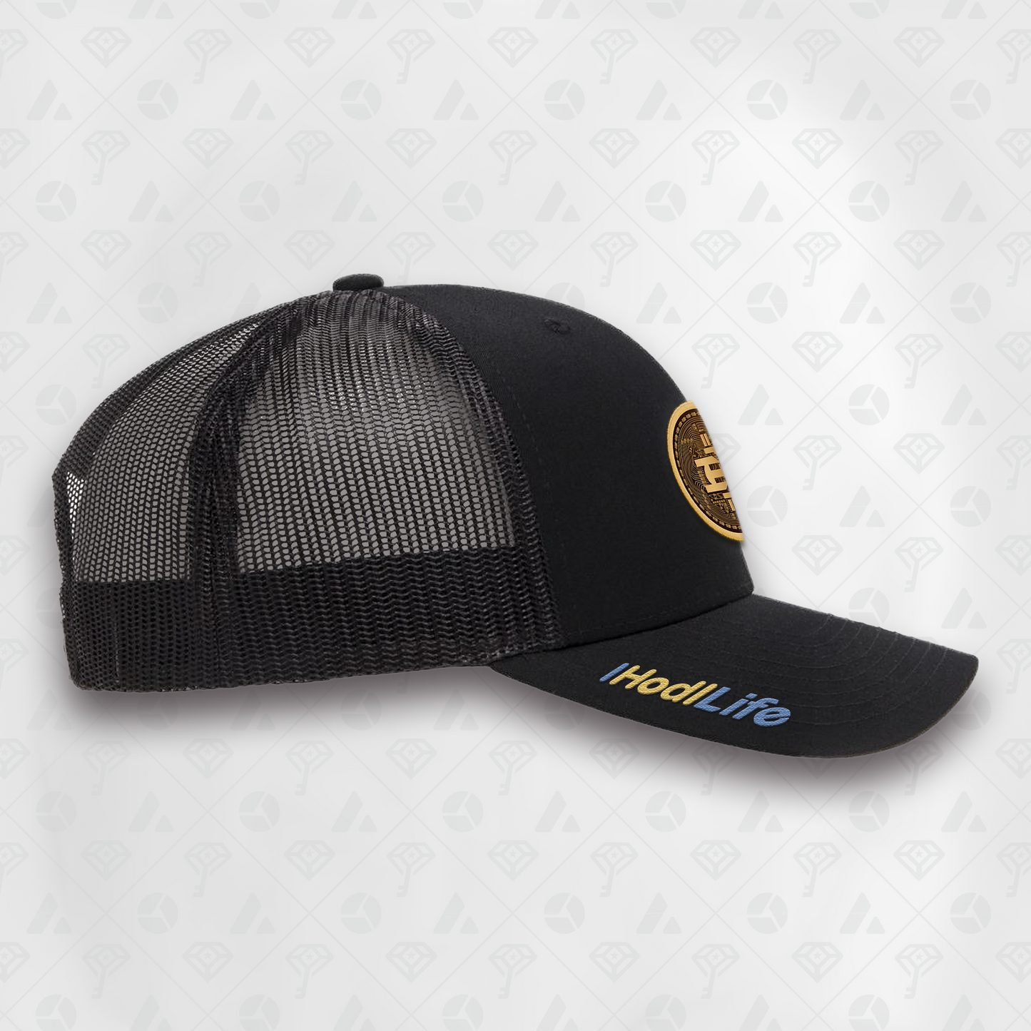 Black, Coin Curved Brim Smart Hat